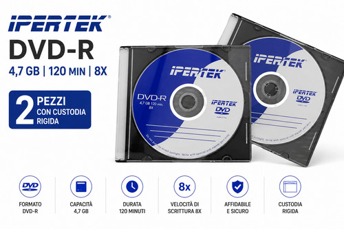 Confezione dvd r - da, ipertek