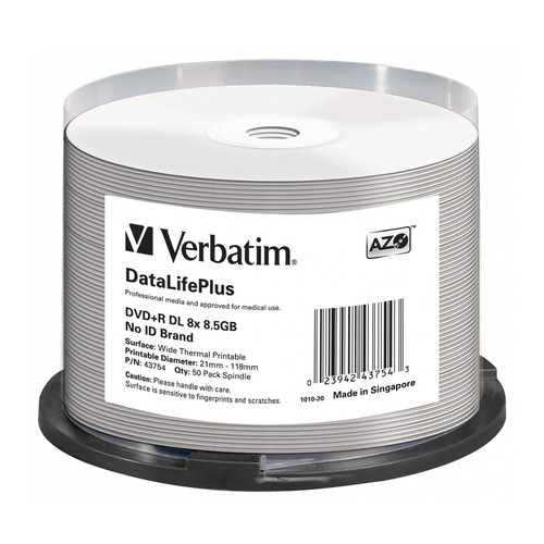 Verbatim 43754 dvd r dual - 50,