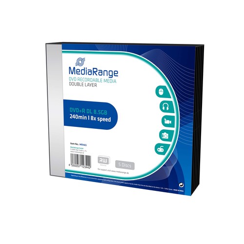 Mediarange dvd 5gb - dvd+r, 8.5gb
